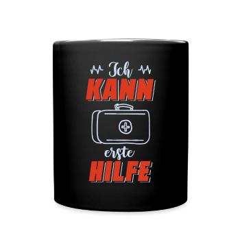 Sanitäter & Sani I Rettungsdienst I Notarzt - Tasse einfarbig - Schwarz - Vorne