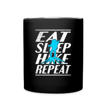Alimentation Sommeil Randonnée - Mug uni - noir - Devant