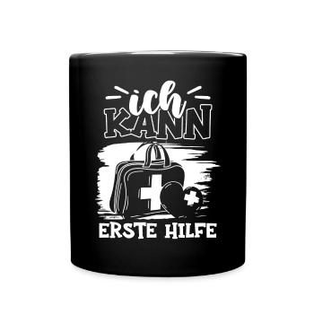 Sanitäter & Sani I Rettungsdienst I Notarzt - Tasse einfarbig - Schwarz - Vorne