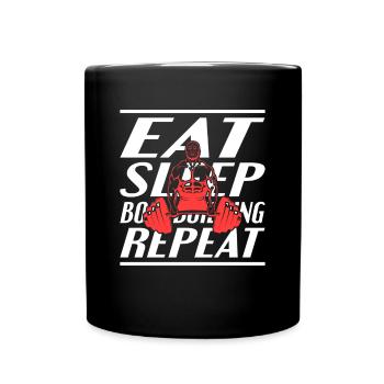 Alimentation Sommeil Musculation - Mug uni - noir - Devant