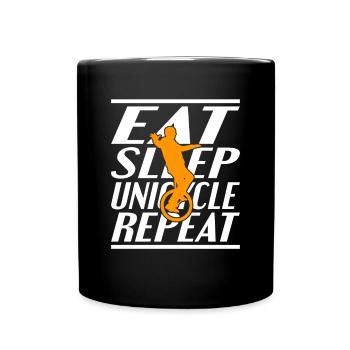 Nourriture Dormir Unicycle - Mug uni - noir - Devant