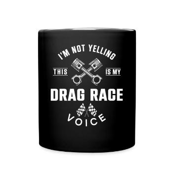 Voiture de course de dragster Je ne suis pas - Mug uni - noir - Devant