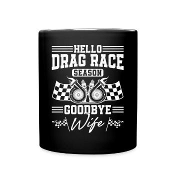 Drag Racing Race Car Husband - Tasse einfarbig - Schwarz - Vorne