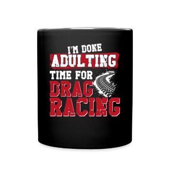 Drag Racing Race Car Vintage Je suis - Mug uni - noir - Devant