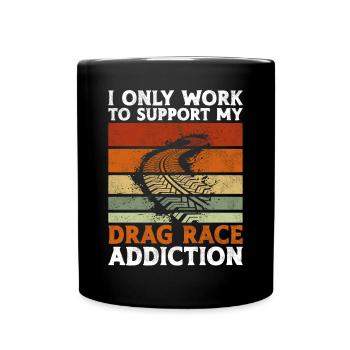 Drag Racing Race Car Retro Vintage - Full Colour Mug - black - Front