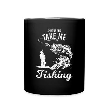 Funny Fishing Design Fisherman - Full Colour Mug - black - Front