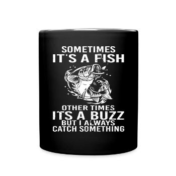 Funny Fishing Design Fisherman - Full Colour Mug - black - Front