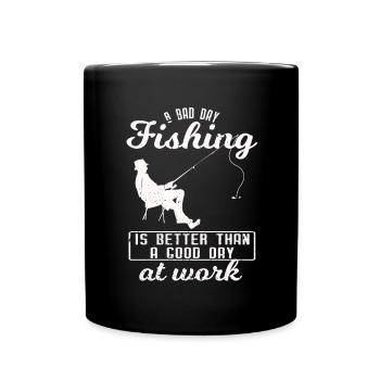 Drôle de conception de pêche Femmes Pêcheurs - Mug uni - noir - Devant