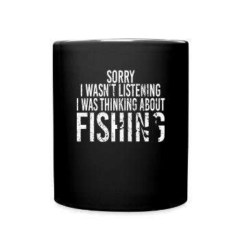 Funny Fishing Design Fisherman - Full Colour Mug - black - Front