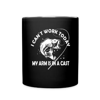 Drôle de conception de pêche Pêcheur - Mug uni - noir - Devant