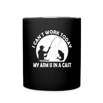 Drôle de conception de pêche Pêcheur - Mug uni - noir - Devant