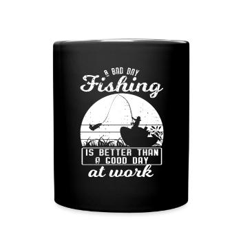 Funny Fishing Design Fisherman - Full Colour Mug - black - Front