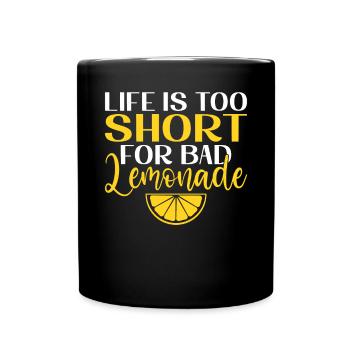 Limonade-Geschenk-Ideen - Tasse einfarbig - Schwarz - Vorne