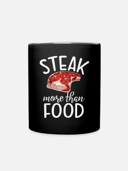 Steak Lover Steak Geschenk - Tasse einfarbig - Schwarz