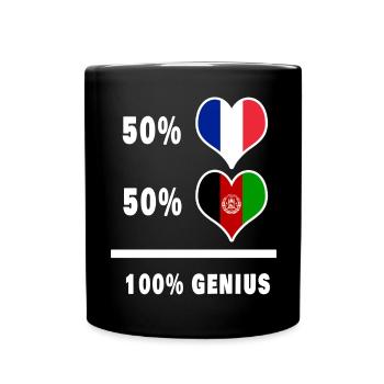 Afghanistan and France 100% genius - Full Colour Mug - black - Front