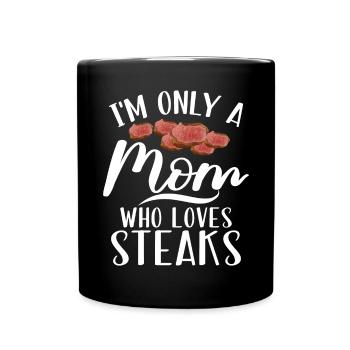 Cadeau de steak amateur de steak - Mug uni - noir - Devant