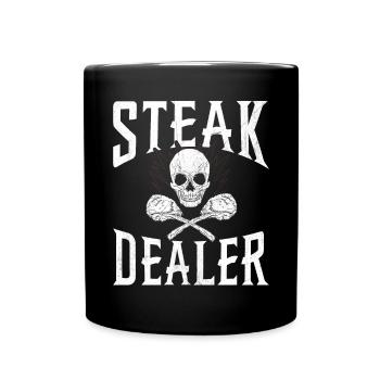 Cadeau de steak amateur de steak - Mug uni - noir - Devant