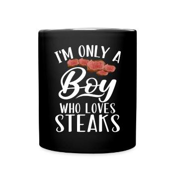 Steak Lover Steak Cadeau - Mug uni - noir - Devant