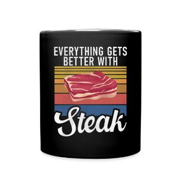 Steak Lover Steak Gift - Full Colour Mug - black - Front