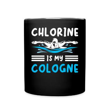 Schwimmen Bademeister | Chlorine Is My Cologne - Tasse einfarbig - Schwarz - Vorne