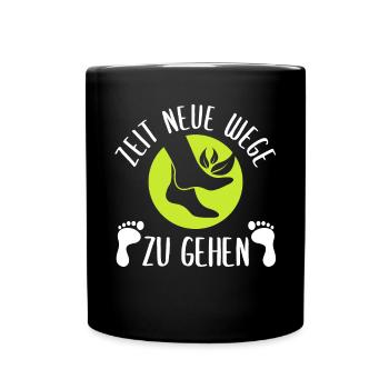 Pediküre Fußpfleger | Zeit Neue Wege Zu Gehen - Tasse einfarbig - Schwarz - Vorne