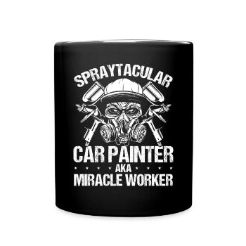 Véhicule Miracle Worker Peinture automobile - Mug uni - noir - Devant