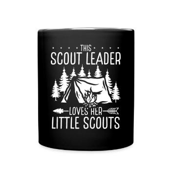 Scouting This Girl Scout loves her little Scout - Full Colour Mug - black - Front