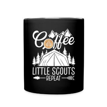 Scouting Coffee People Repeat Girl Scout Leader - Full Colour Mug - black - Front