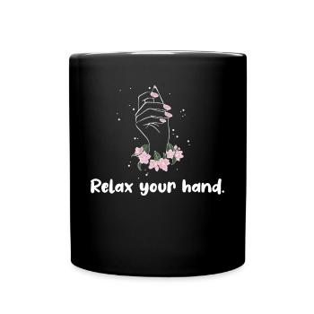 Manucure de salon de manucure | Détendez votre main - Mug uni - noir - Devant