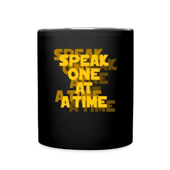 Lippenlesen ASL Handgesten Gebärdensprache - Tasse einfarbig - Schwarz - Vorne
