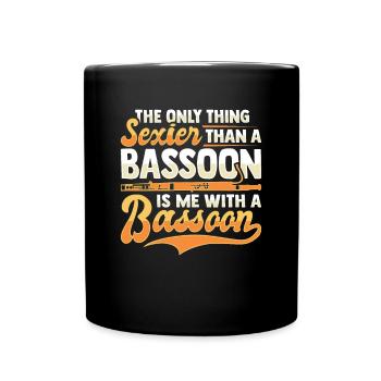 Instrument de musique basson pour bassoniste - Mug uni - noir - Devant