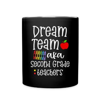 Dreamteam der zweiten Klasse Lustige Lehrer Zurück zu - Tasse einfarbig - Schwarz - Vorne