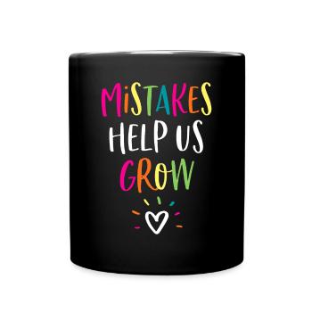 Growth Mindset Shirt Positive Back to School Teach - Full Colour Mug - black - Front