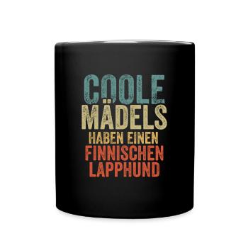 Finnischer Lapphund - Tasse einfarbig - Schwarz - Vorne