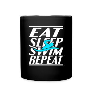 Manger Dormir Natation - Mug uni - noir - Devant