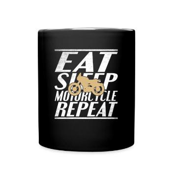 Food Sleeping Motorbike - Full Colour Mug - black - Front