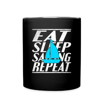 Alimentation Sommeil Voile - Mug uni - noir - Devant