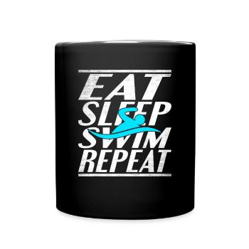 Manger Dormir Natation - Mug uni - noir - Devant