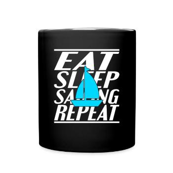 Alimentation Sommeil Voile - Mug uni - noir - Devant