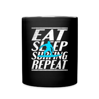 Alimentation Sommeil Surf - Mug uni - noir - Devant
