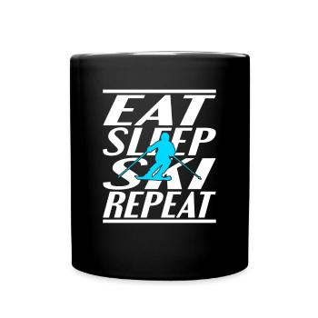 Food Sleeping Ski - Full Colour Mug - black - Front