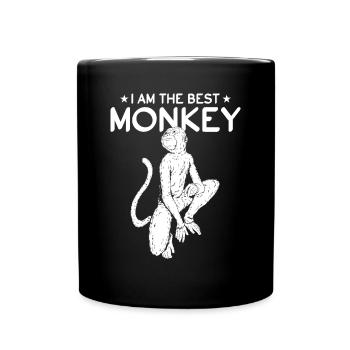 Orangutan Monkey Chimpanzee Monkey - I Am The Best - Tasse einfarbig - Schwarz - Vorne