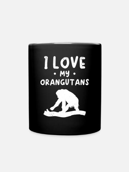 J’aime mes orangs-outans - Orang-outan singe orang-outan - Mug uni - noir