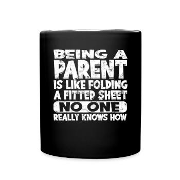 eltern geschenk mutter geschenkidee vater familie - Tasse einfarbig - Schwarz - Vorne