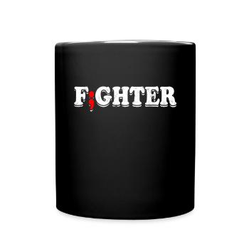 depression depressive sad gift idea unfortunate - Full Colour Mug - black - Front