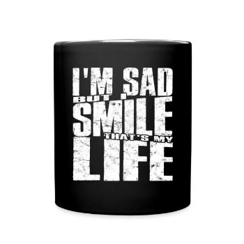 depression depressive sad gift idea unfortunate - Full Colour Mug - black - Front