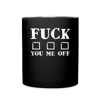 Lustiger Spruch Schwarzer Humor - Tasse einfarbig - Schwarz - Vorne