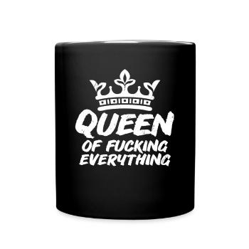 Lustiger Spruch Schwarzer Humor - Tasse einfarbig - Schwarz - Vorne