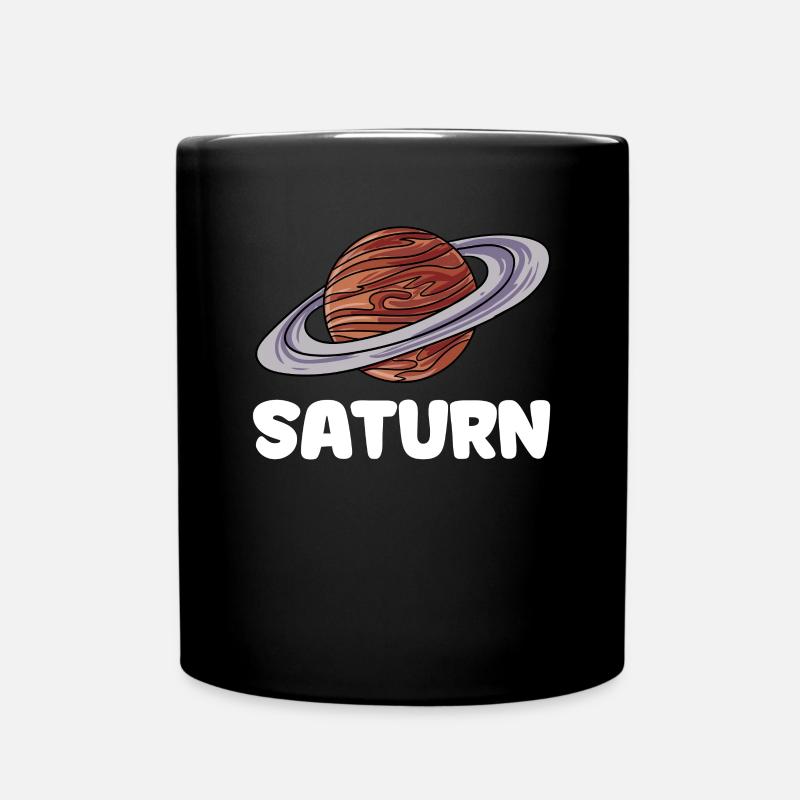 Saturne - Mug uni - noir