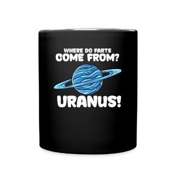 Uranus - Tasse einfarbig - Schwarz - Vorne